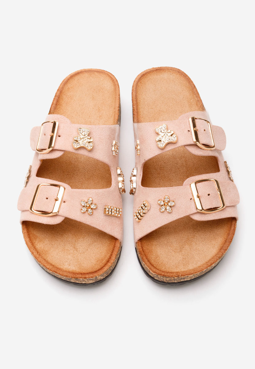 Ružové dámské pantofle Moonie