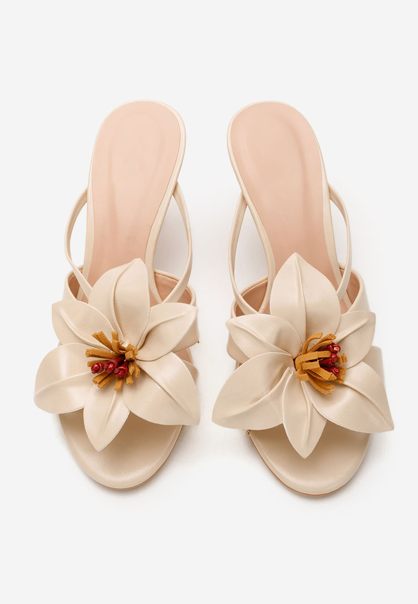 Béžové detské pantofle Wynona