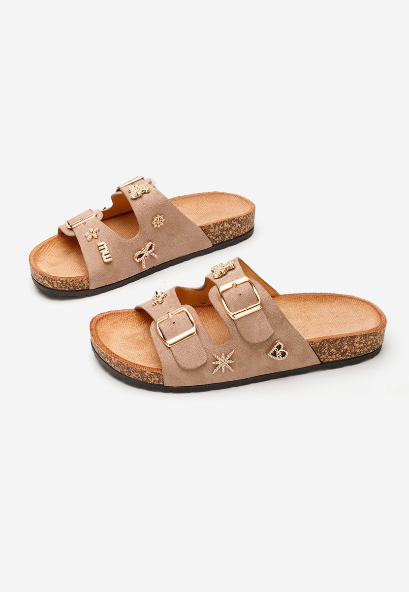 Khaki dámské pantofle Moonie