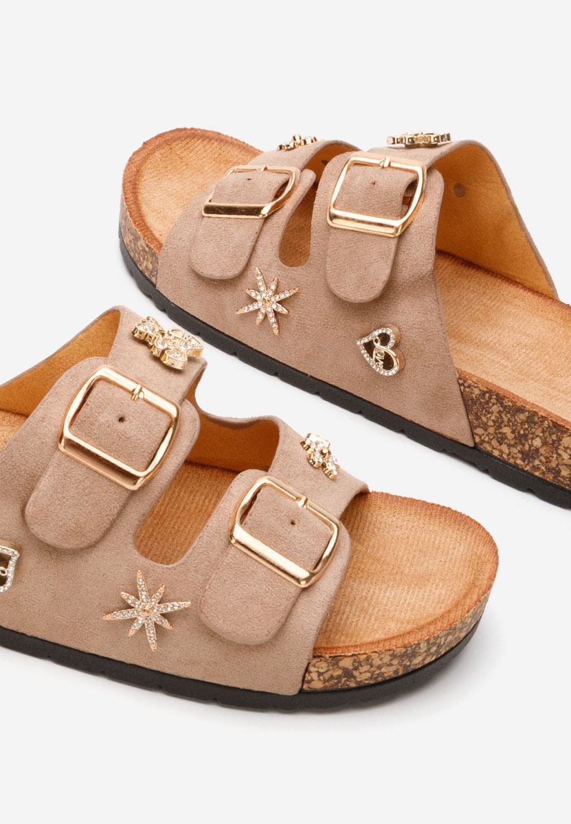 Khaki dámské pantofle Moonie