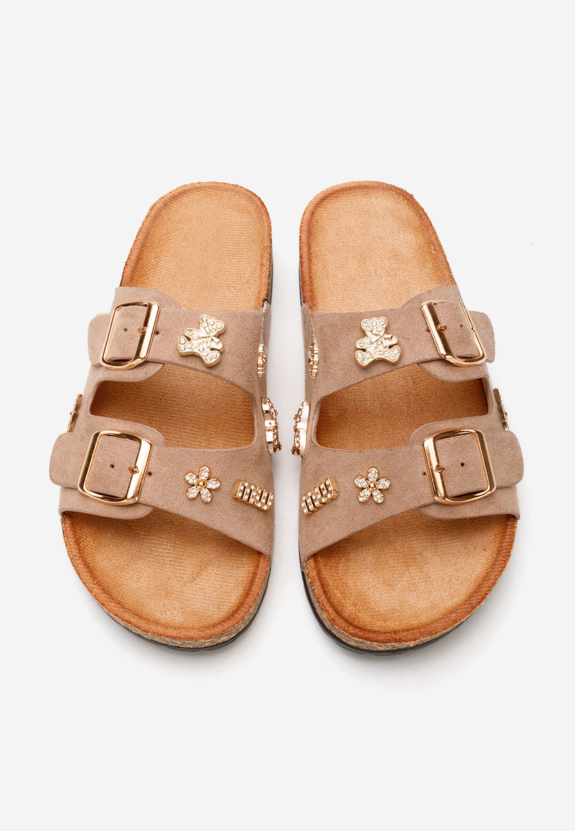 Khaki dámské pantofle Moonie