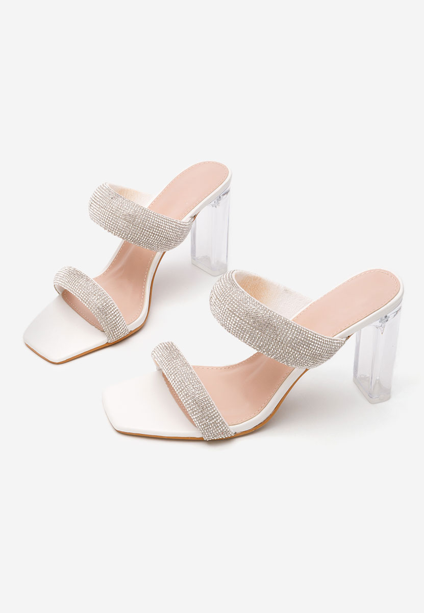 Bílé detské pantofle Krystal