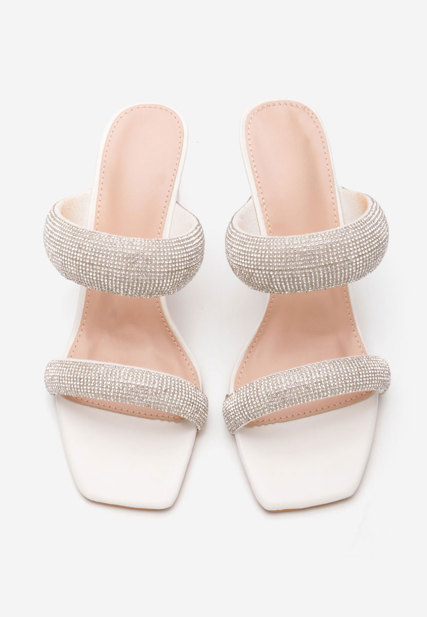 Bílé detské pantofle Krystal