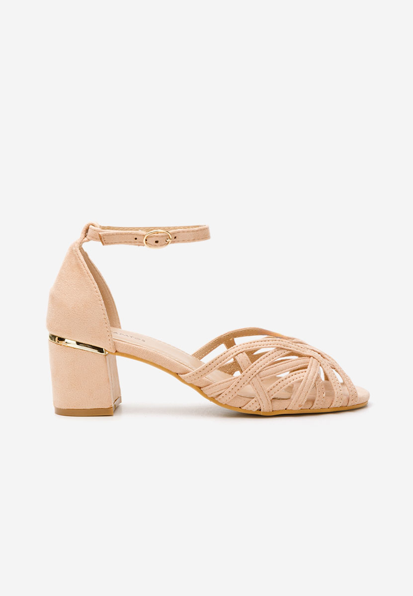 Ružové sandály na podpatku Luigina V2