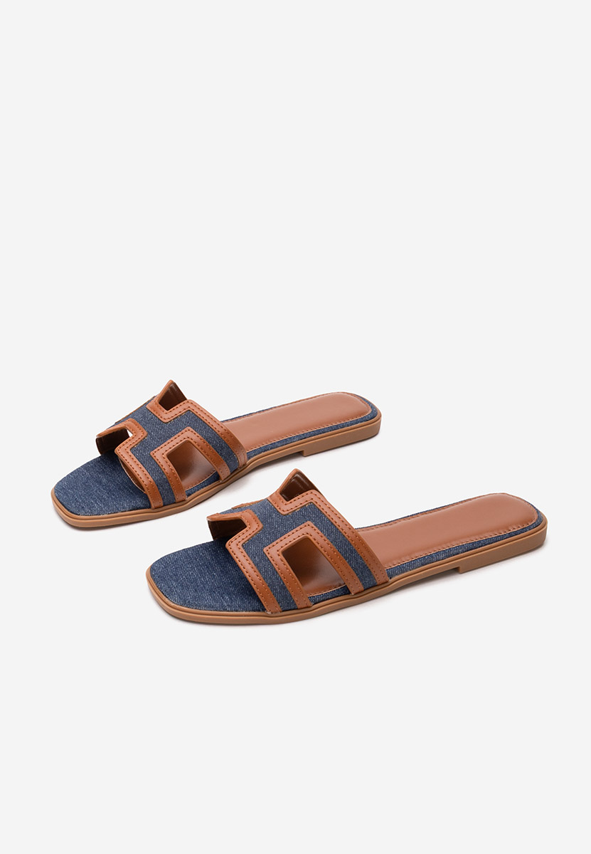  dámské pantofle bez podpatku Zoralia jeans