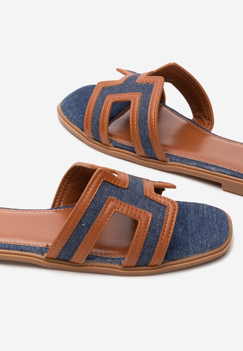  dámské pantofle bez podpatku Zoralia jeans