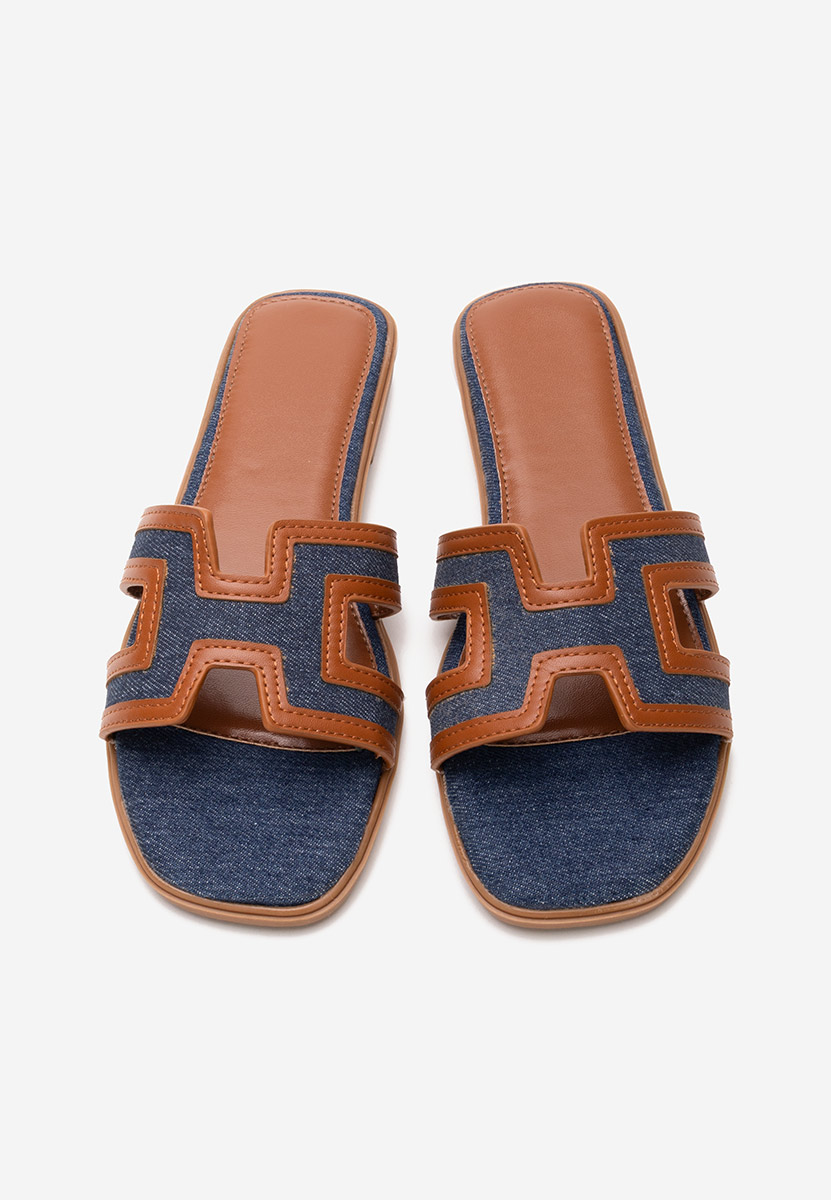  dámské pantofle bez podpatku Zoralia jeans
