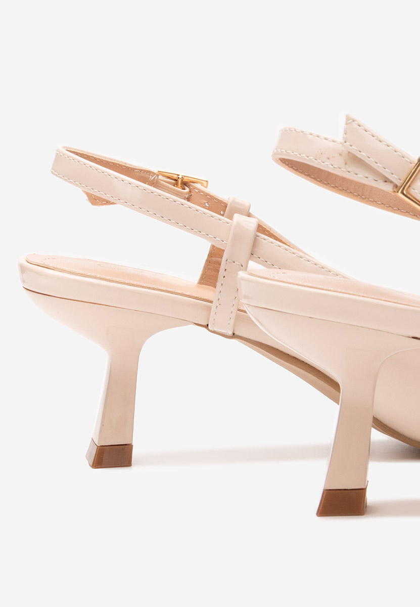 Béžové lodičky s otevřenou pätou Crinna