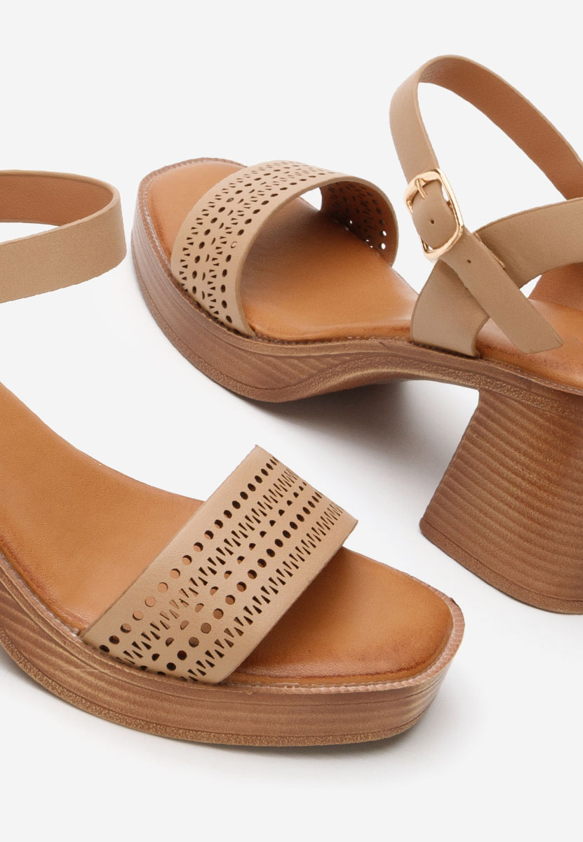 Khaki sandály na podpatku Viena Khaki sandály na podpatku Viena