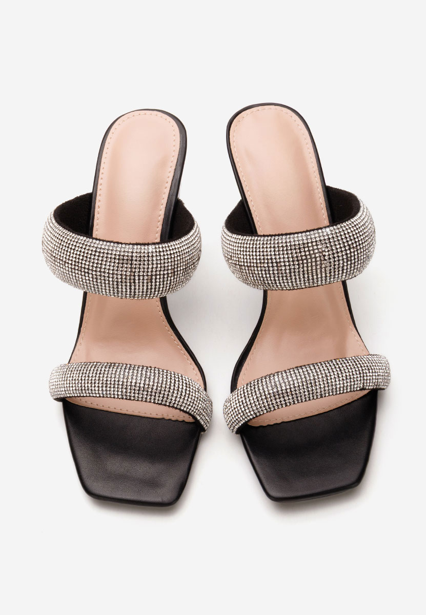 Černé detské pantofle Krystal