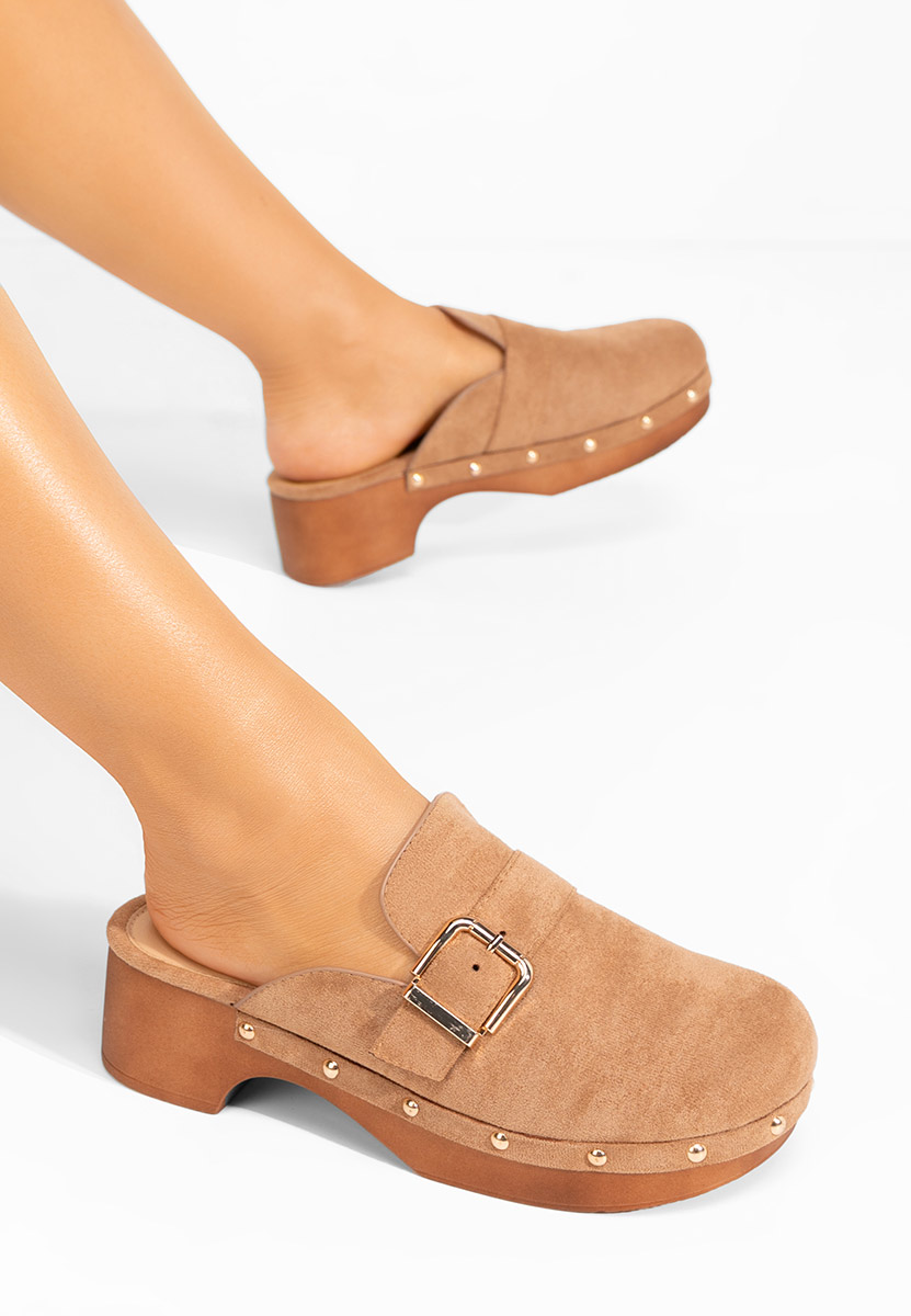 Khaki dámské dřeváky Advika V2