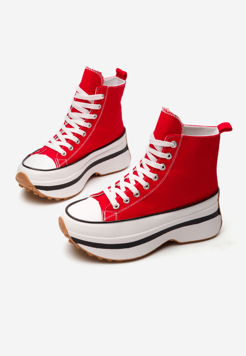 Červené tenisky na platformě Francene