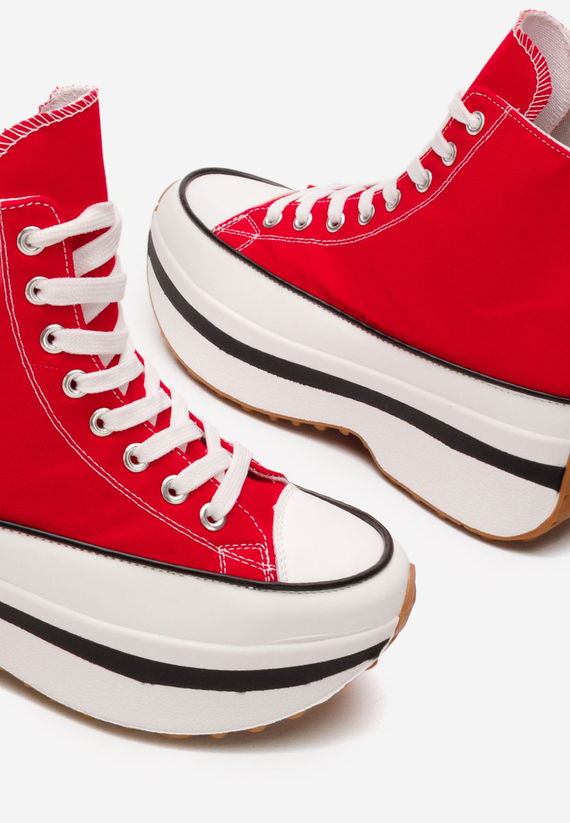 Červené tenisky na platformě Francene