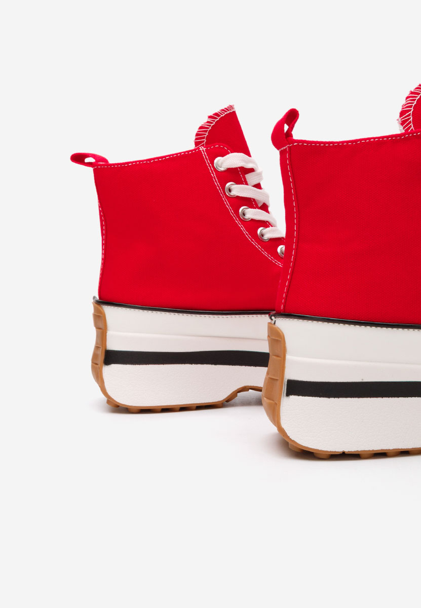 Červené tenisky na platformě Francene