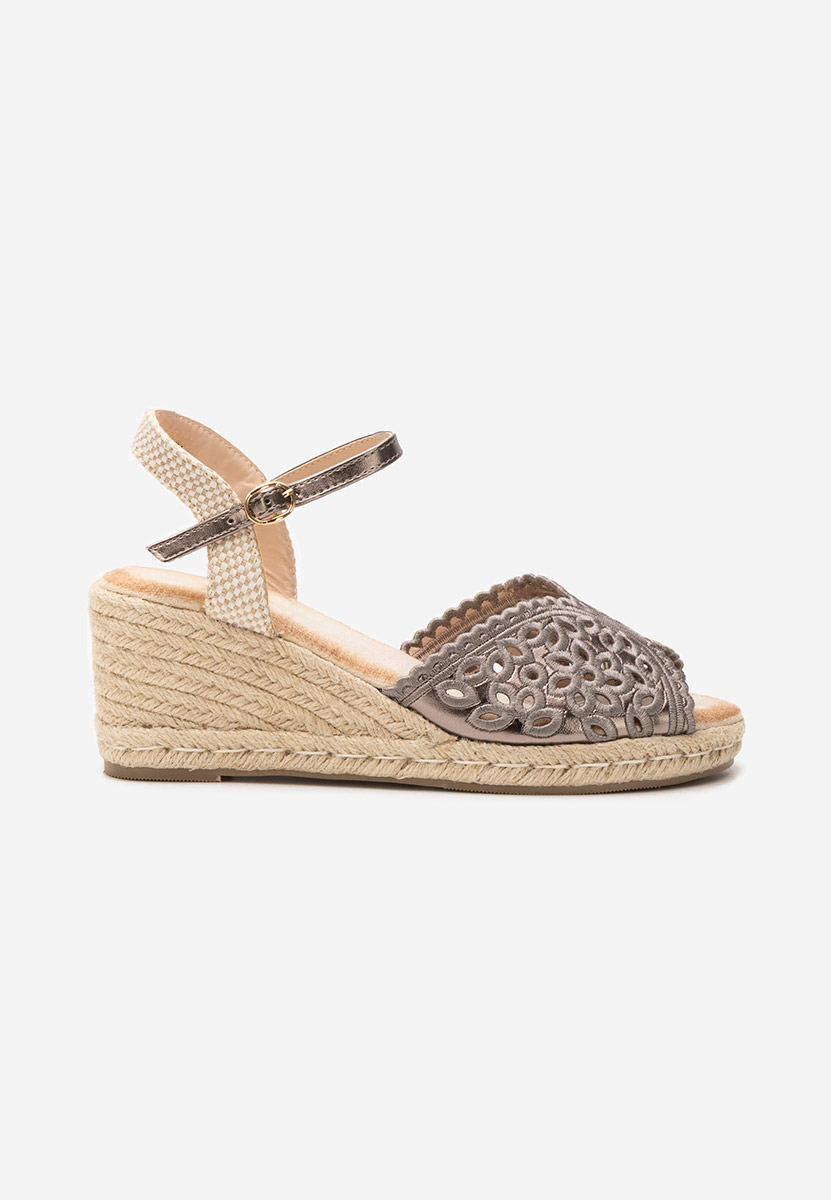 Šedé sandály espadrilky Finana