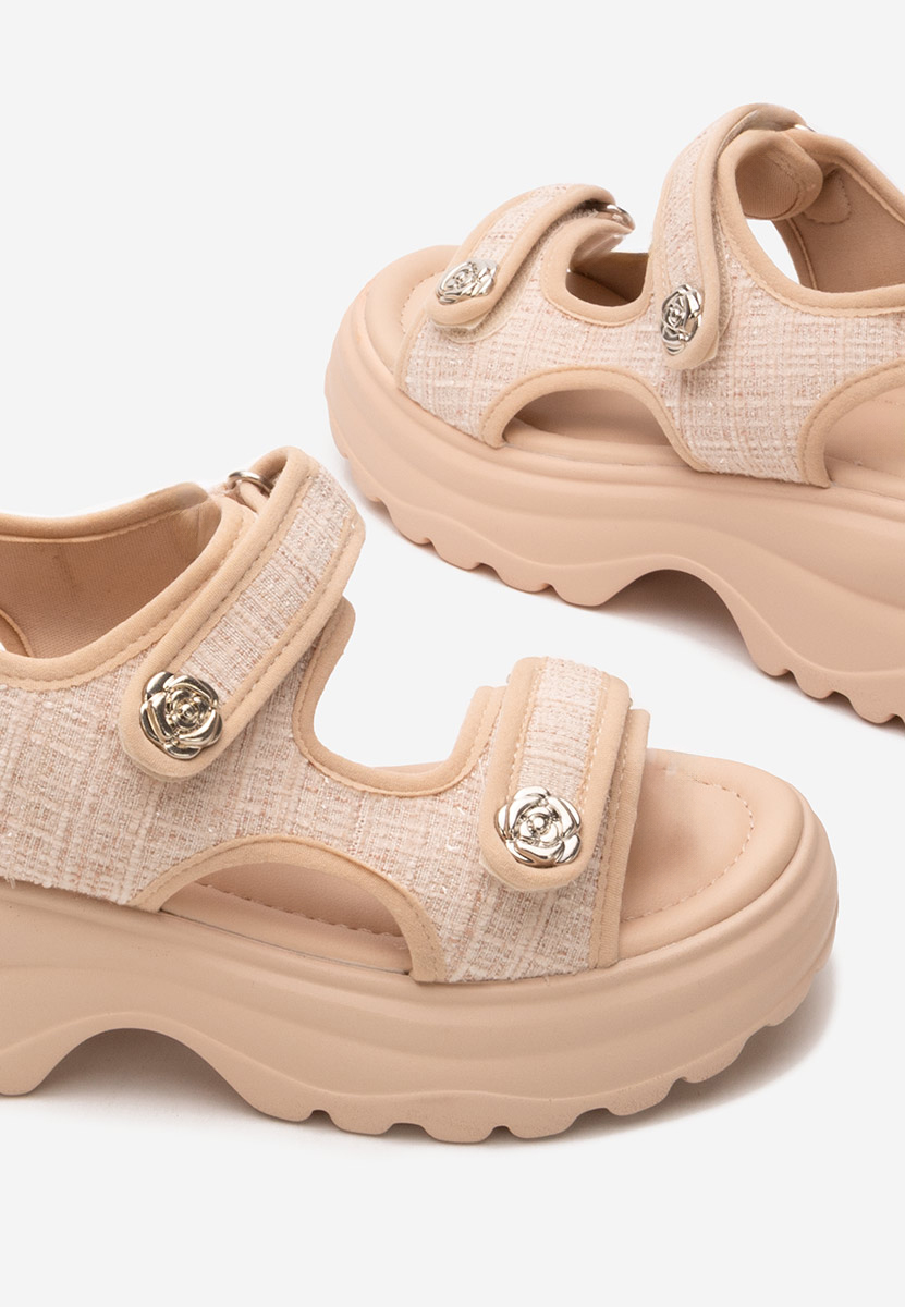 Khaki sandály na platformě Waneta