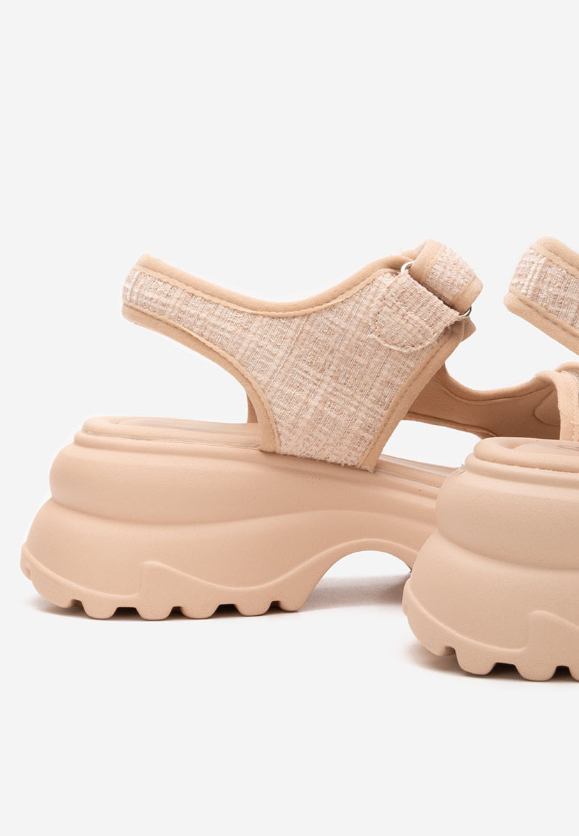 Khaki sandály na platformě Waneta