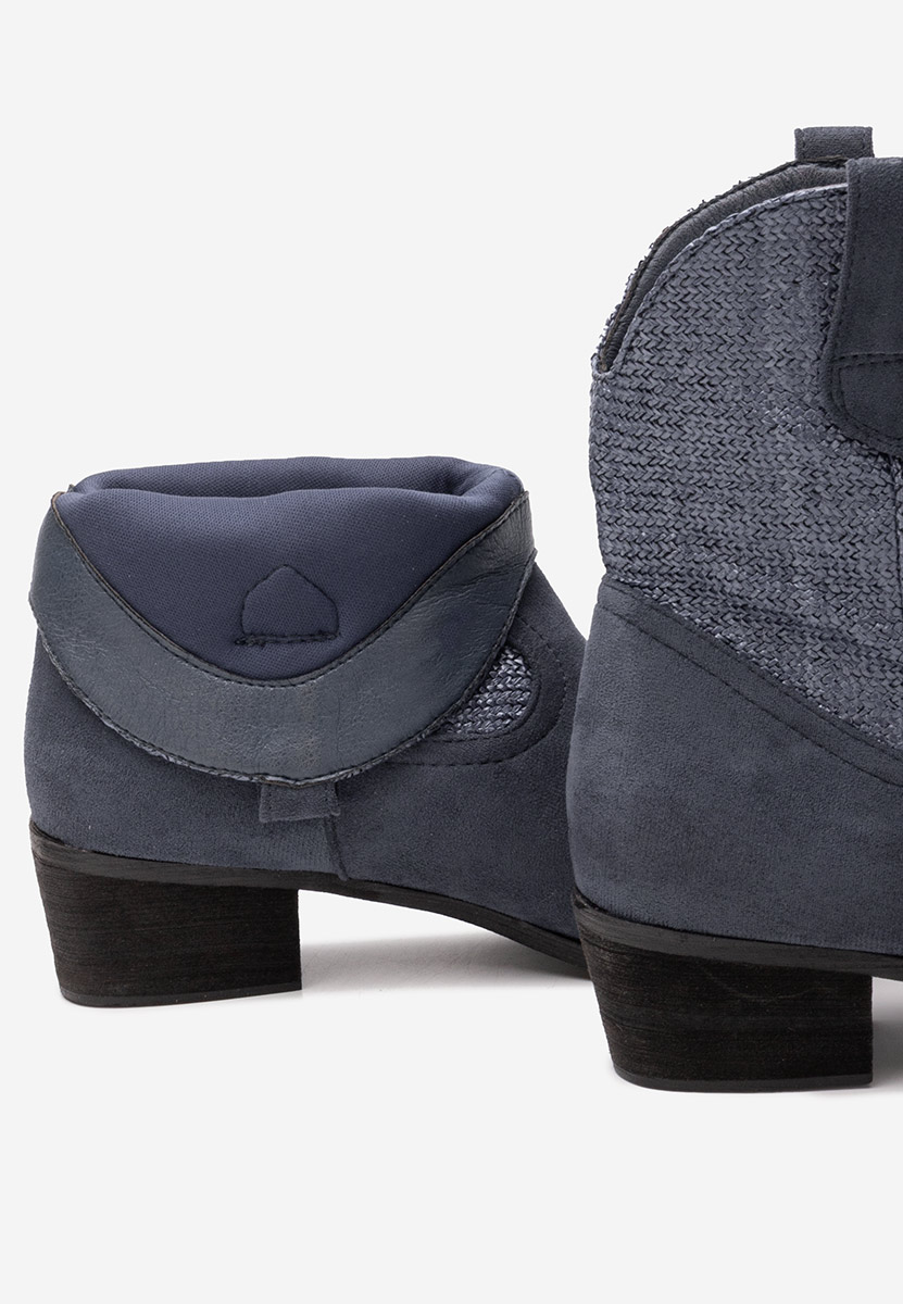 Tmavě modré kotníkové boty cowboy Lusilda