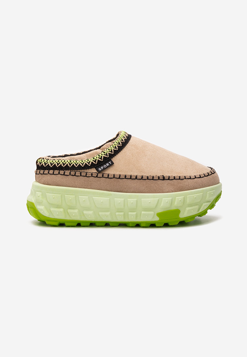 Zelené dámské dřeváky Novela