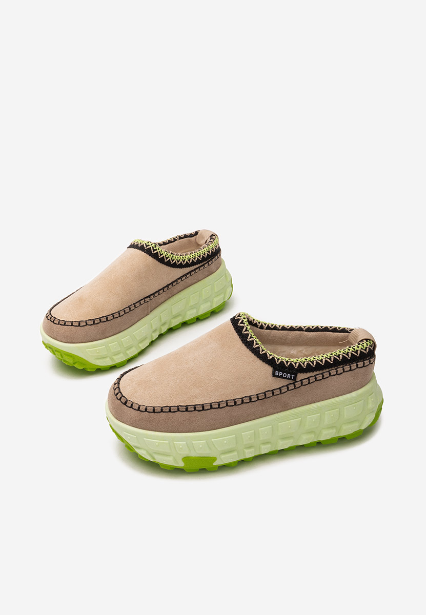 Zelené dámské dřeváky Novela