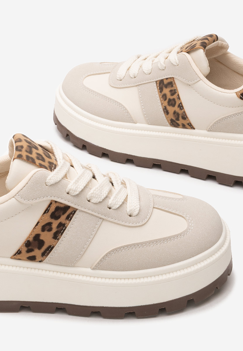 Béžové dámské tenisky na platformě Estephany