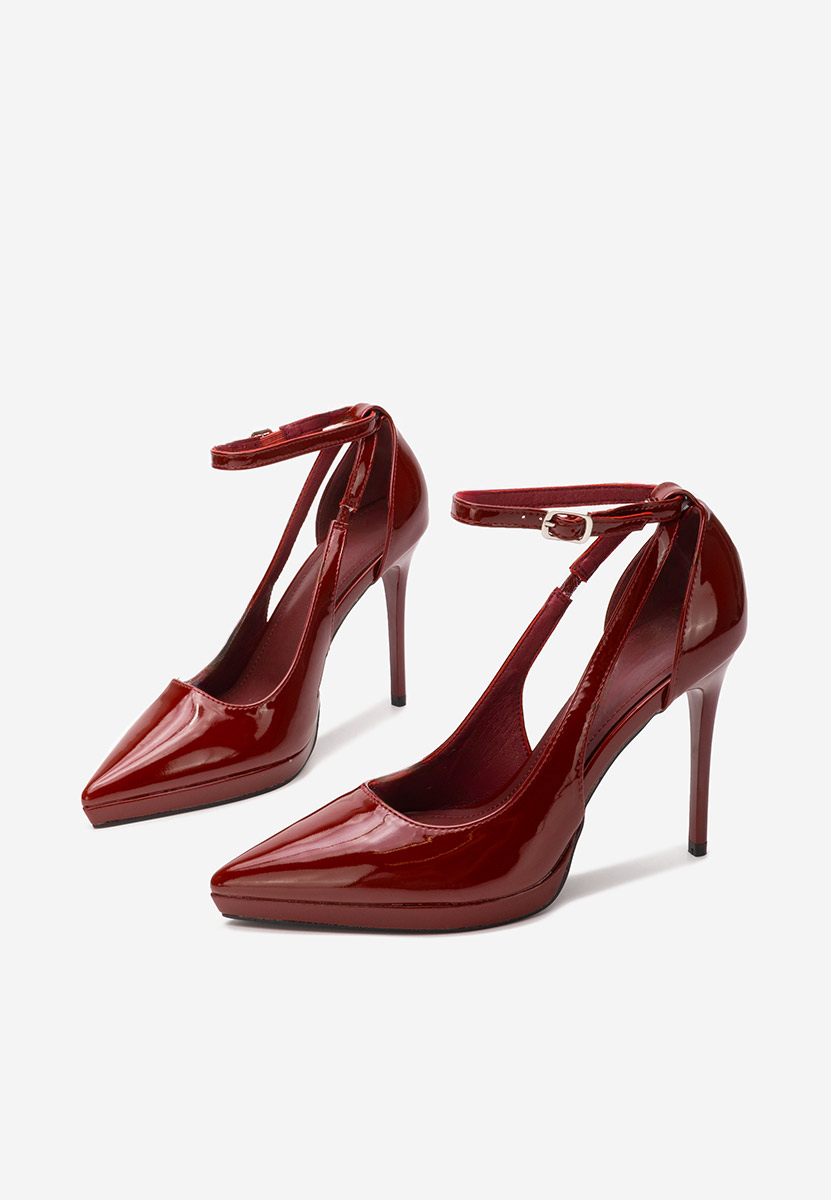 Bordové lodičky do špičky Creona