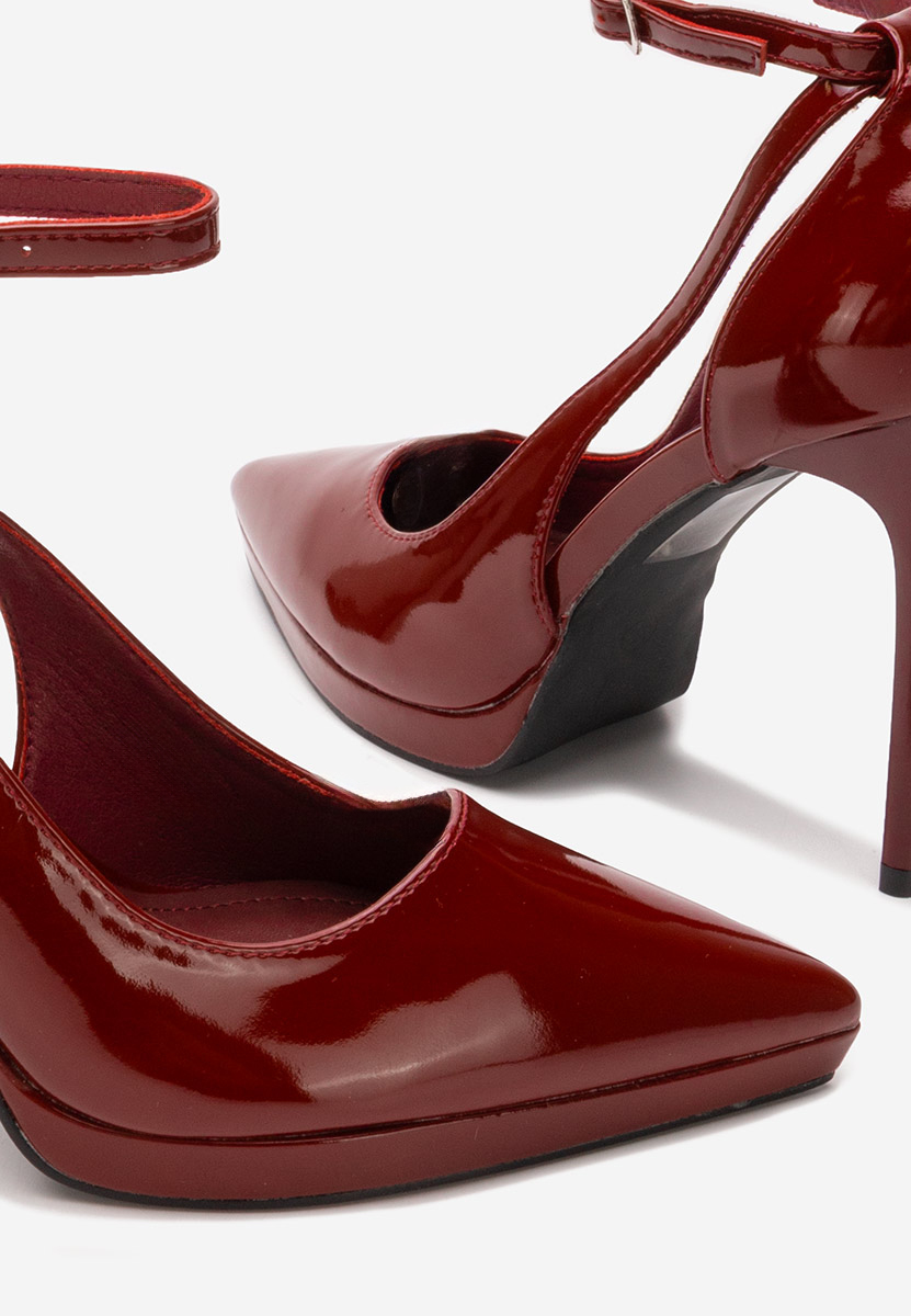 Bordové lodičky do špičky Creona