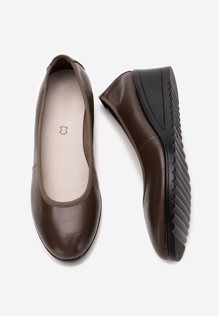 Khaki lodičky na klínku Josmia