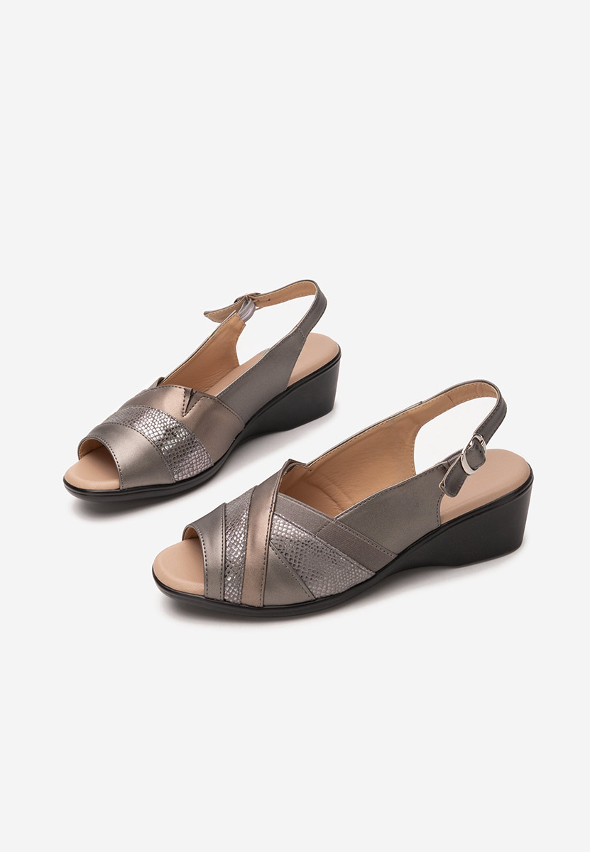 Šedé ortopedické sandály dámské Nema