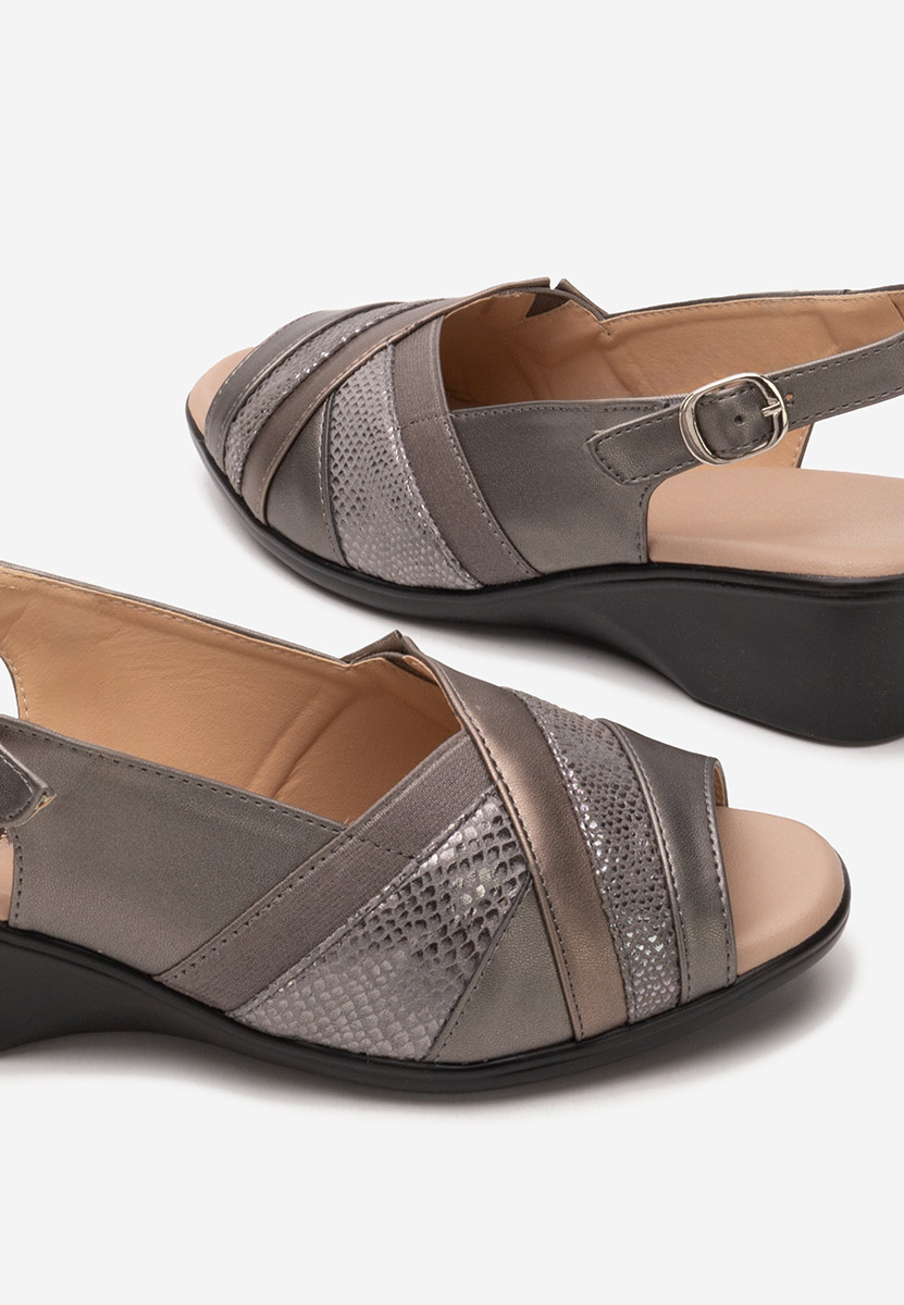 Šedé ortopedické sandály dámské Nema