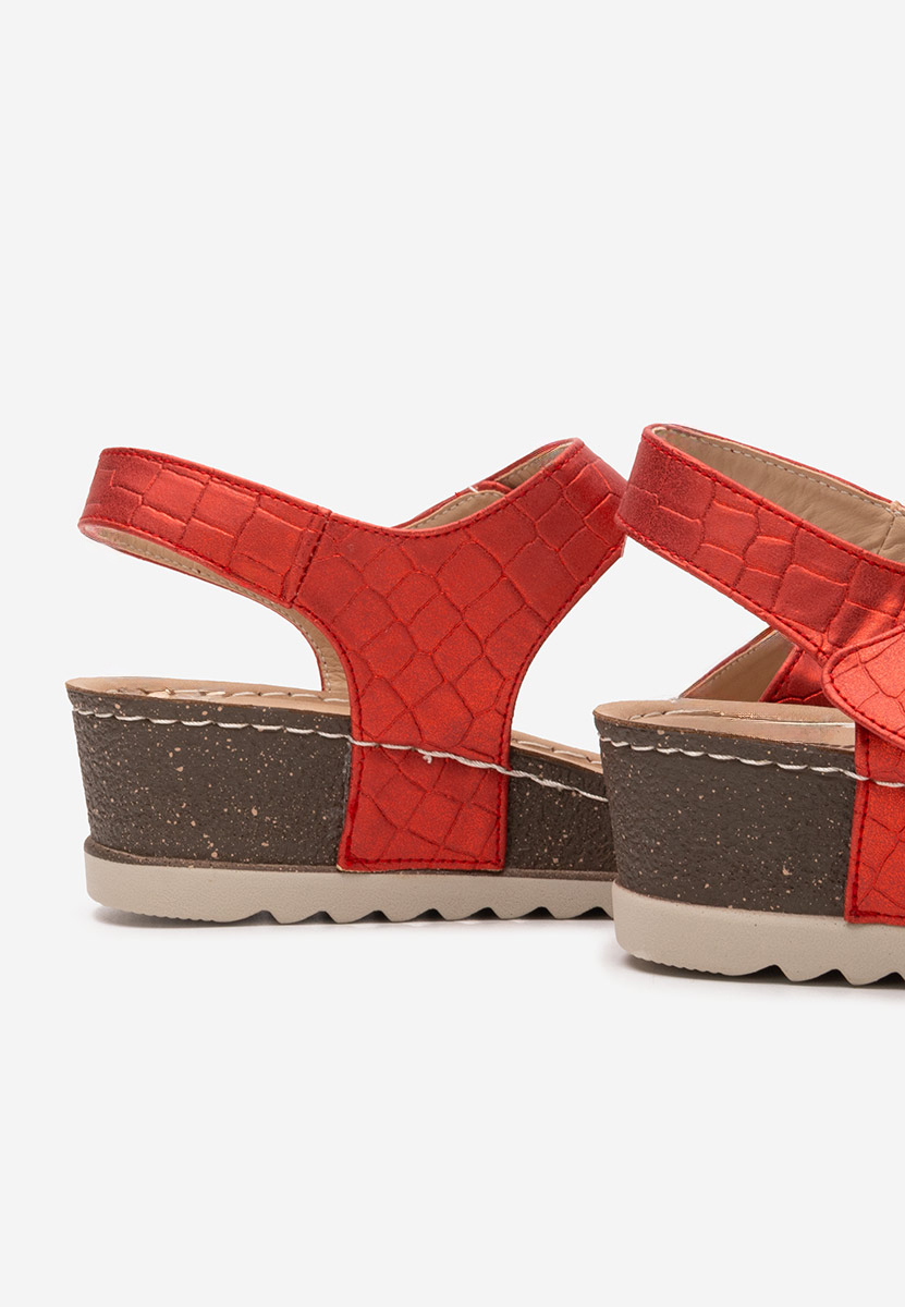Červené ortopedické sandály dámské Eliasea Červené ortopedické sandály dámské Eliasea