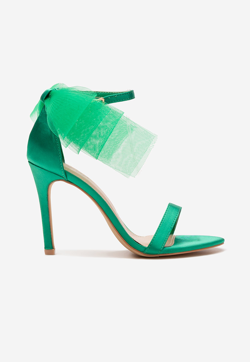 Zelené sandály do špičky Feneta