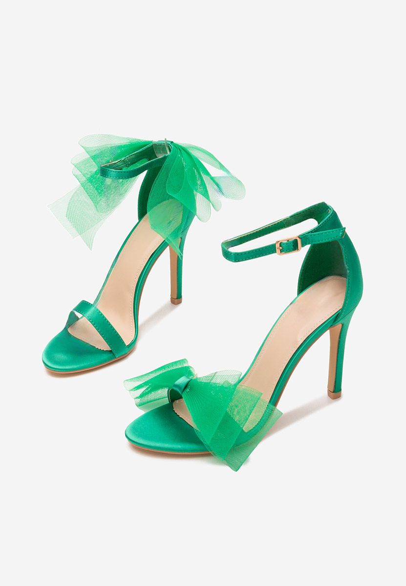Zelené sandály do špičky Feneta