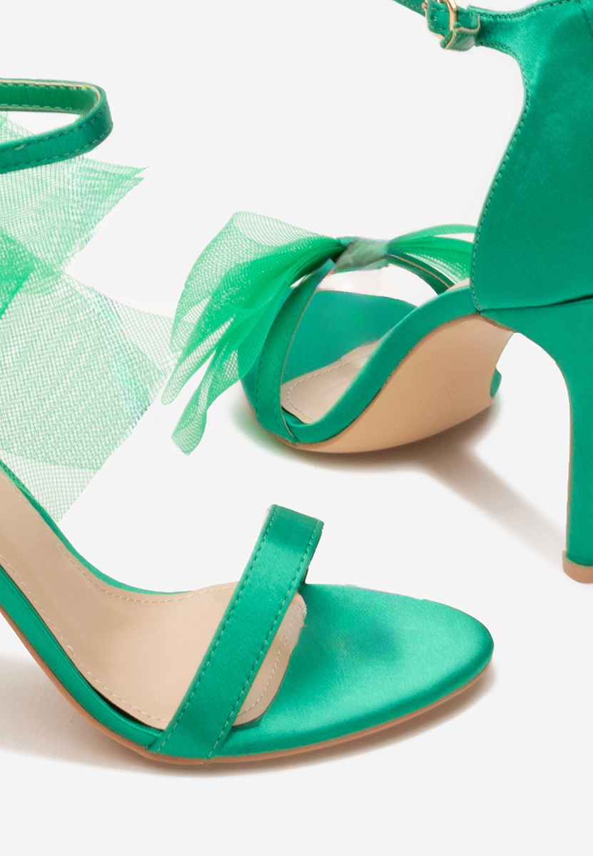 Zelené sandály do špičky Feneta