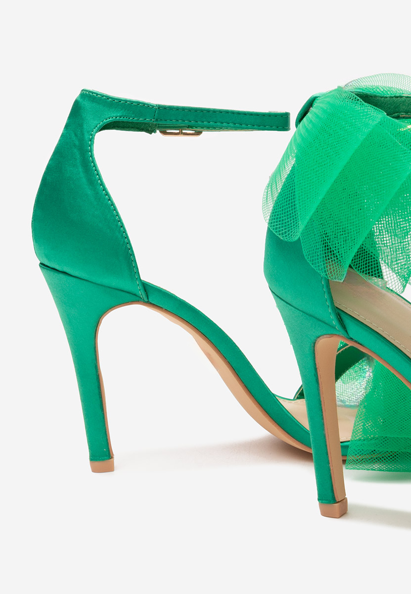 Zelené sandály do špičky Feneta