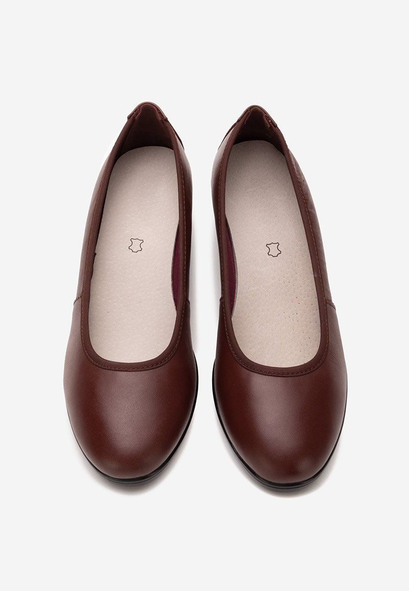 Bordové lodičky na klínku Josmia