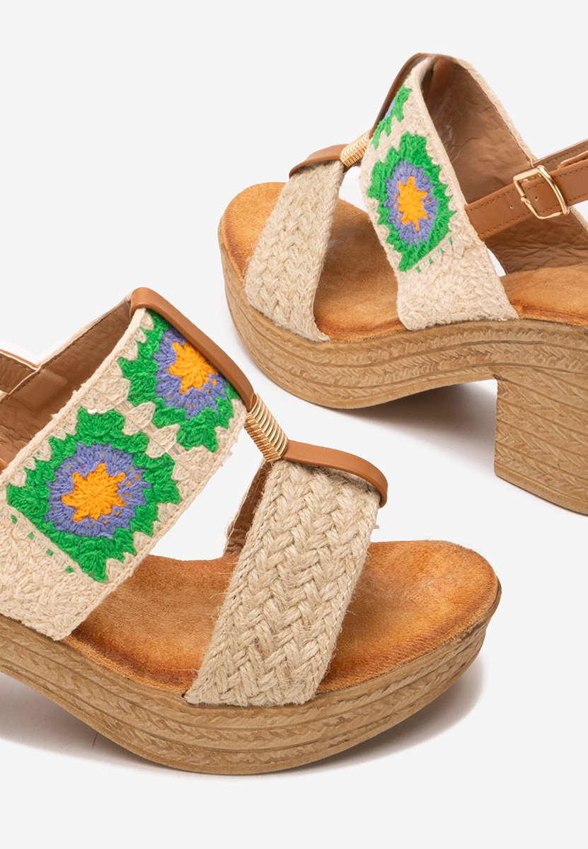 Béžové dámské sandály Zeina