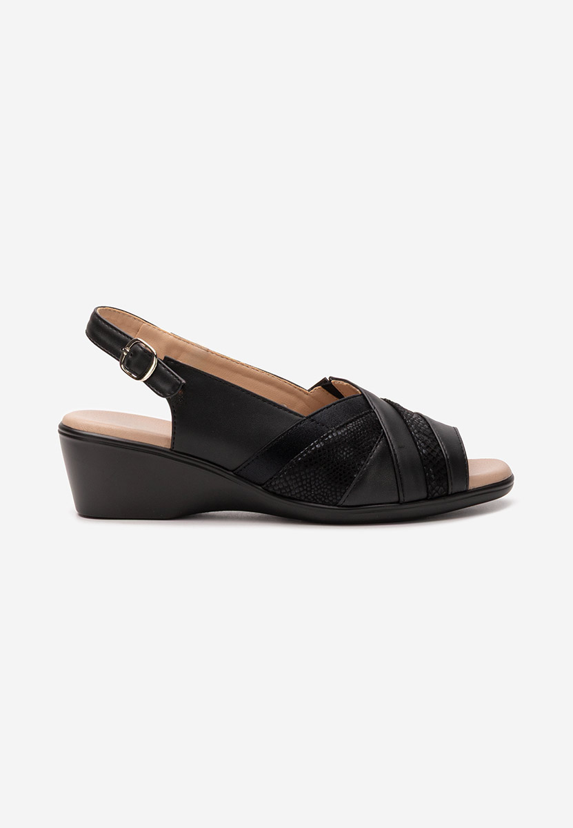 Černé ortopedické sandály dámské Nema