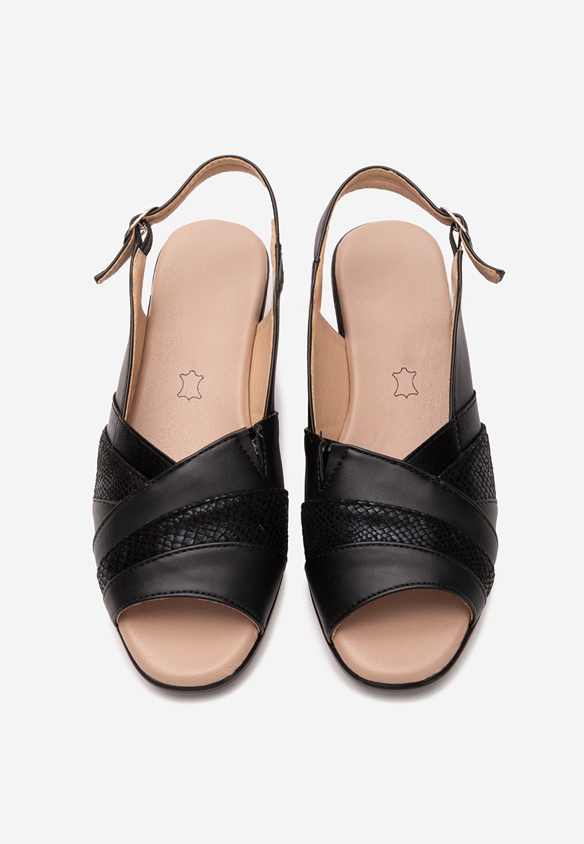 Černé ortopedické sandály dámské Nema