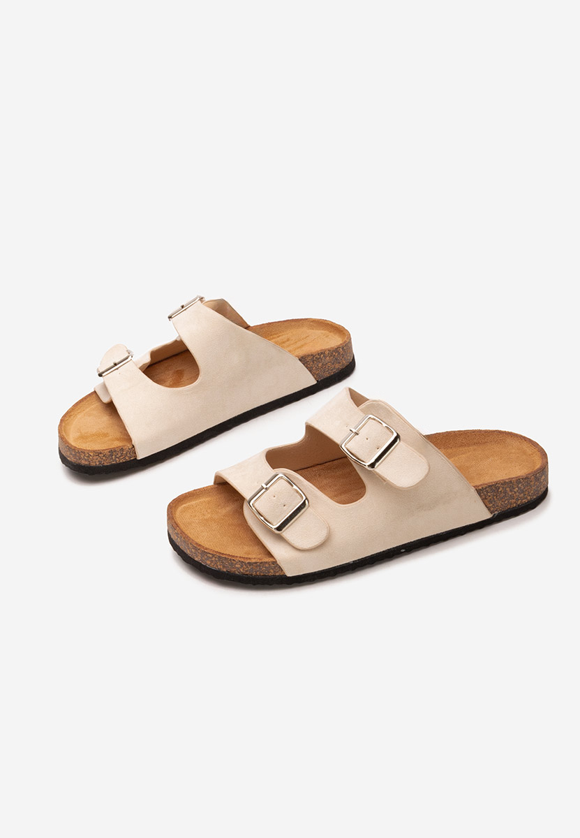 Béžové dámské pantofle Evet