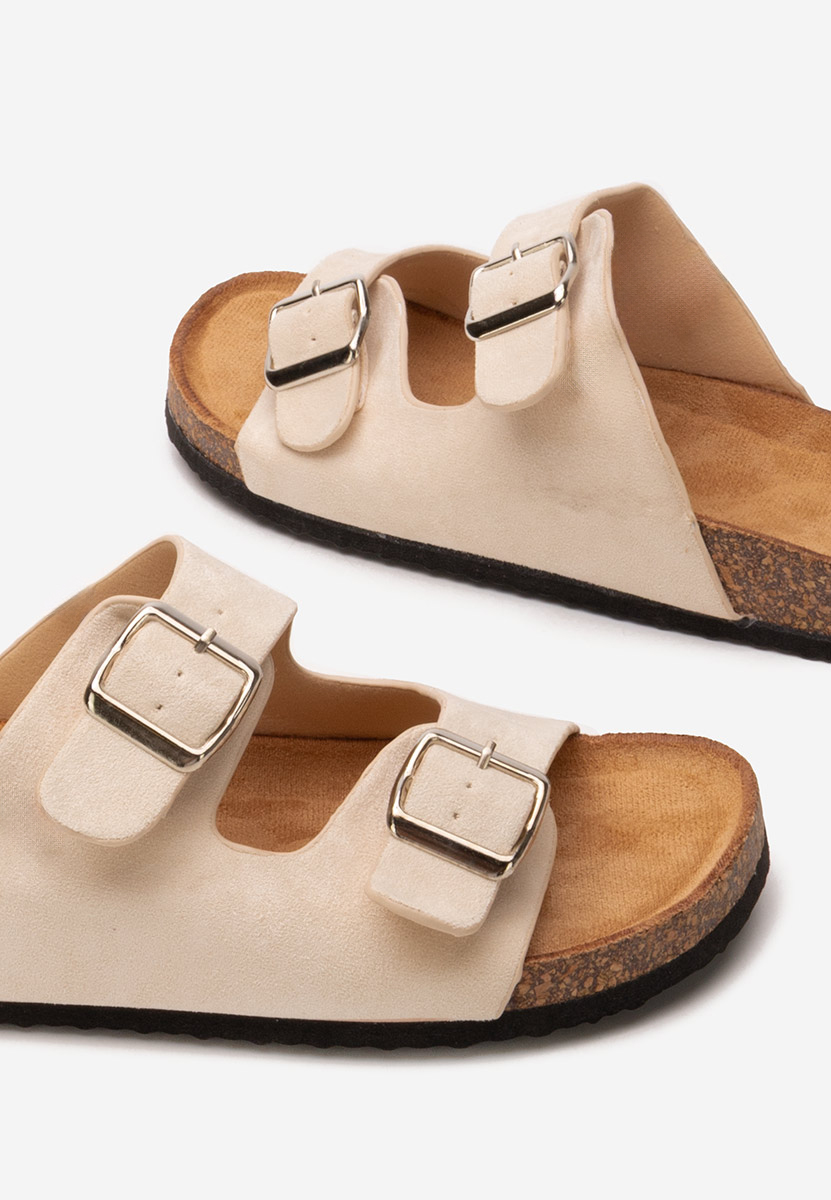 Béžové dámské pantofle Evet