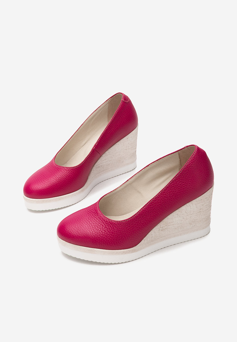 Fuchsiové lodičky na klínku Kaira