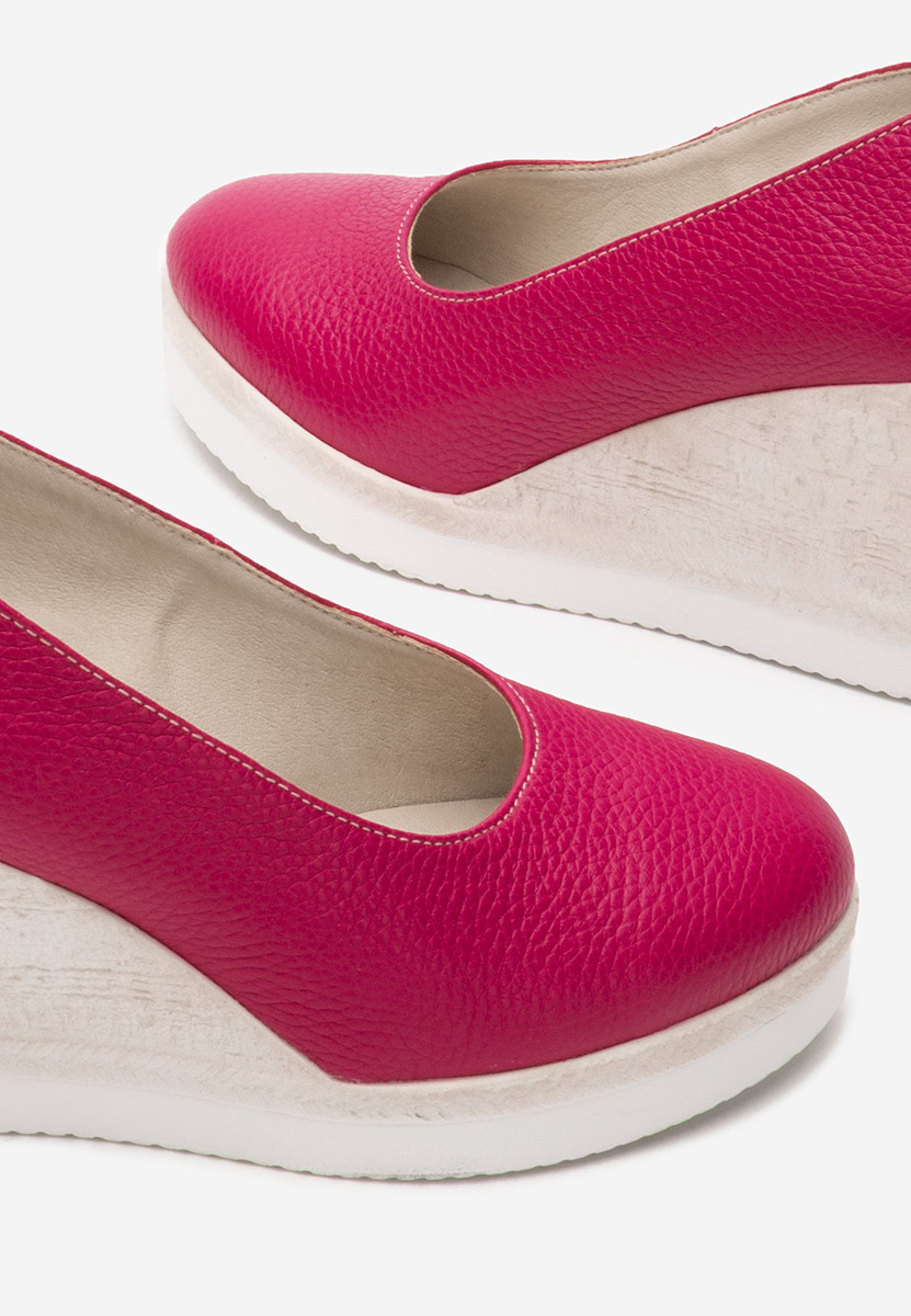 Fuchsiové lodičky na klínku Kaira
