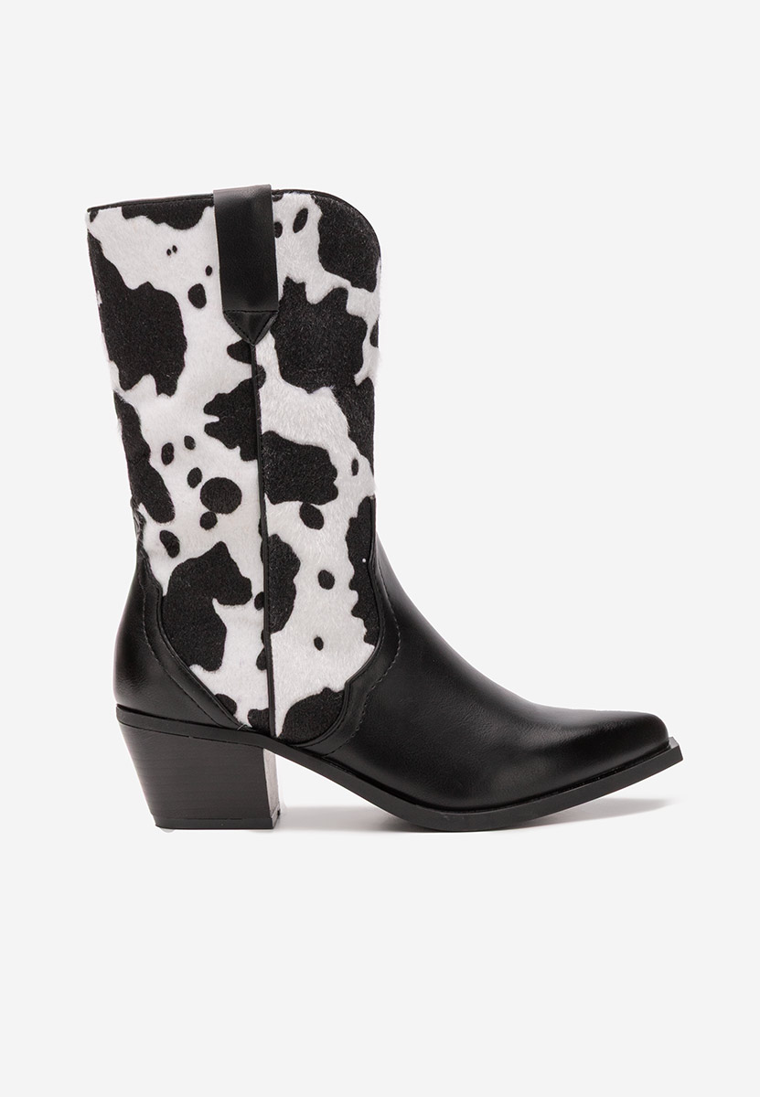 Černé kotníkové boty cowboy Nedira