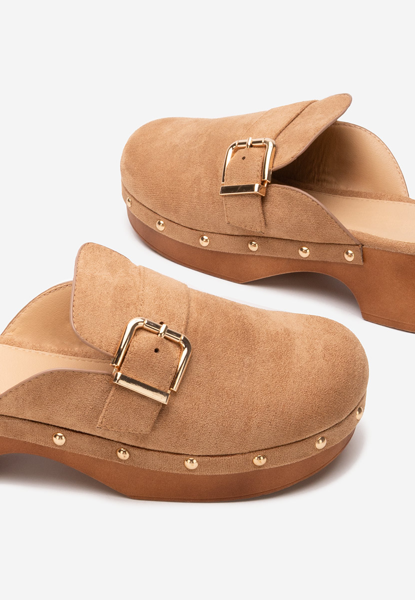 Khaki dámské dřeváky Advika V2