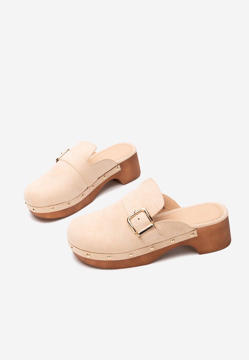 Béžové dámské dřeváky Advika V2