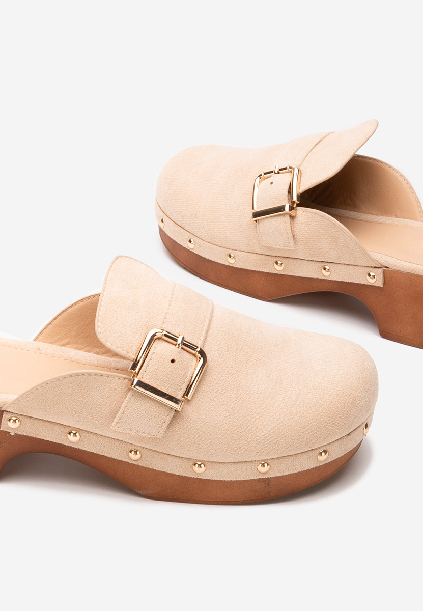 Béžové dámské dřeváky Advika V2