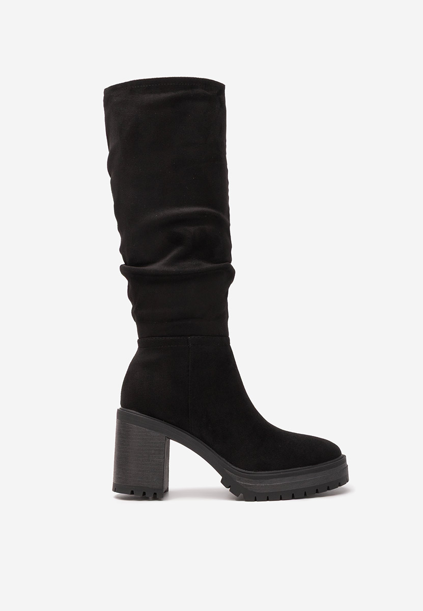 Černé kozačky na podpatku Darrina