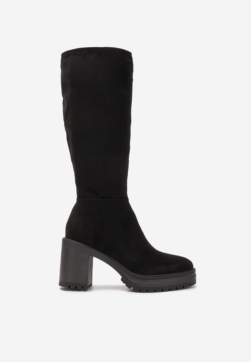 Černé kozačky na podpatku Darrina V2