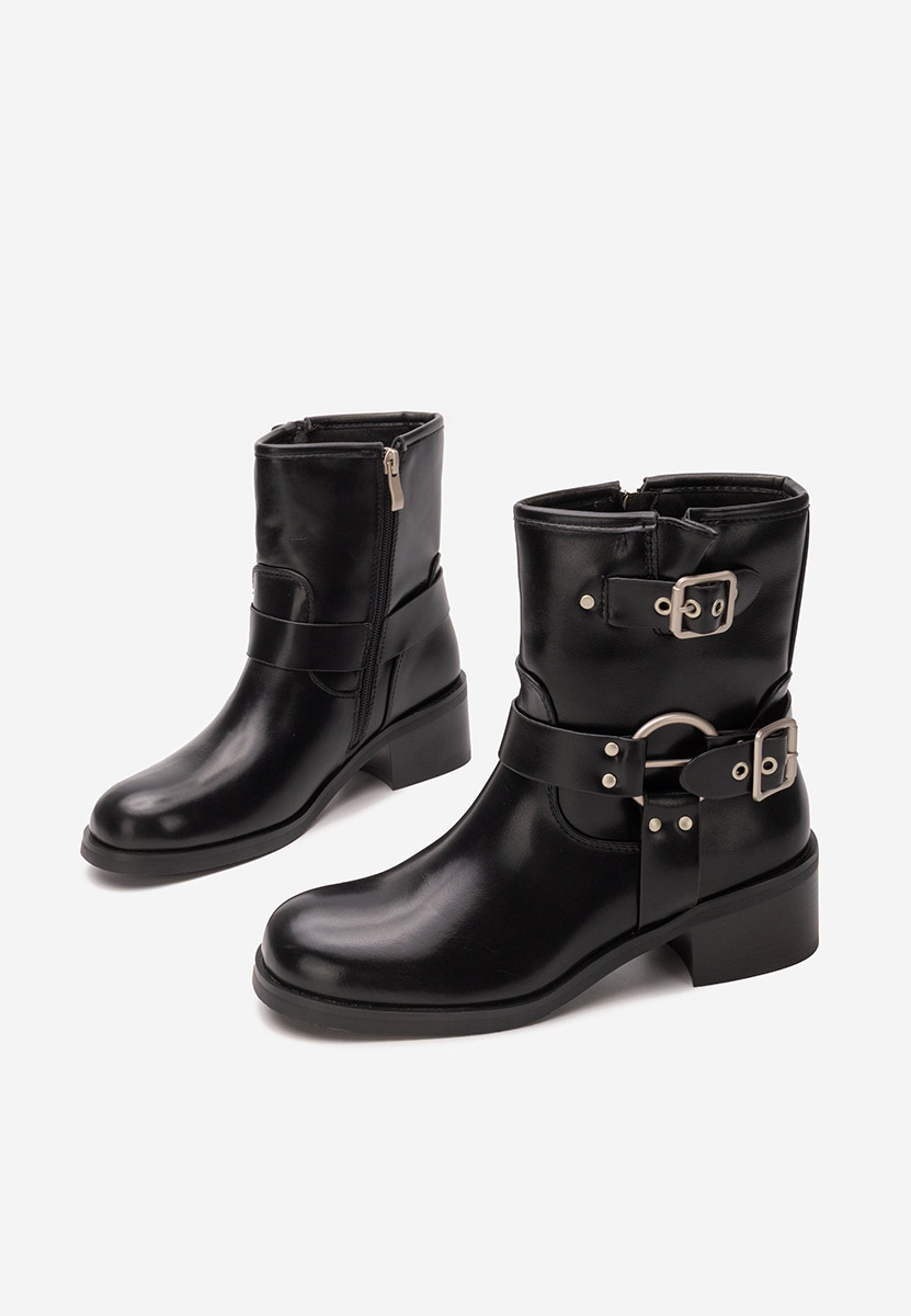 Černé dámské kotníková obuv Pamira